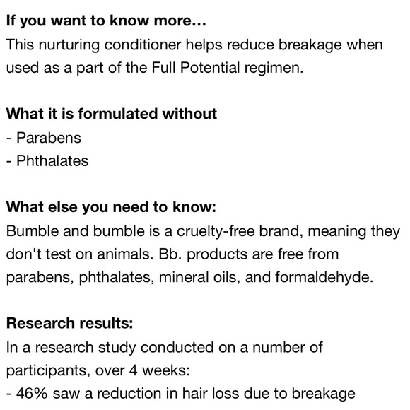 NEW FULL SIZE BUMBLE AND BUMBLE FULL POTENTIAL CONDITIONER 200ml - Picture 4 of 5